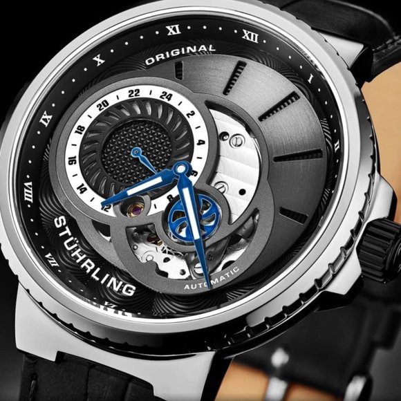 Stuhrling Original Dual Time Automatic Skeleton